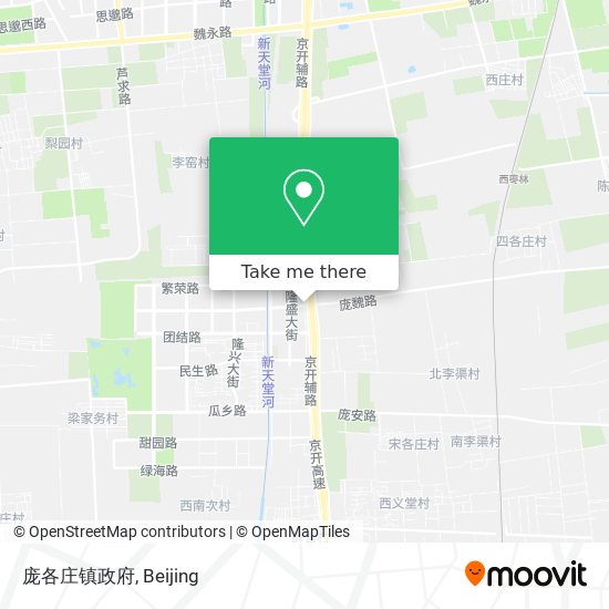 庞各庄镇政府 map