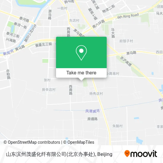 山东滨州茂盛化纤有限公司(北京办事处) map