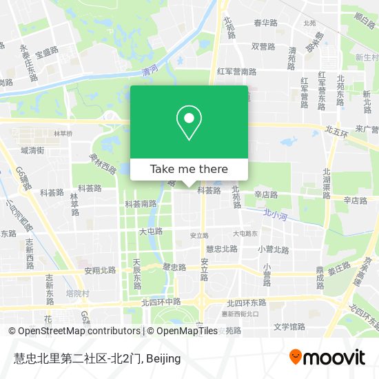 慧忠北里第二社区-北2门 map