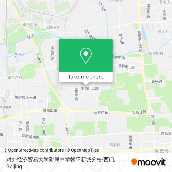 对外经济贸易大学附属中学朝阳新城分校-西门 map