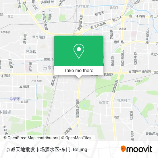 京诚天地批发市场酒水区-东门 map