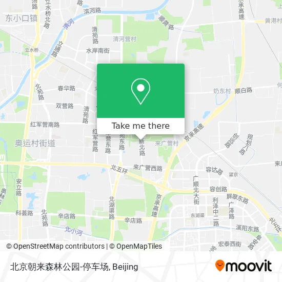 北京朝来森林公园-停车场 map