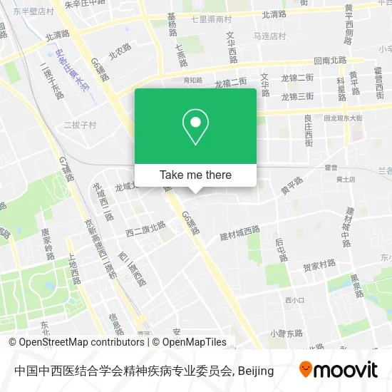 中国中西医结合学会精神疾病专业委员会 map