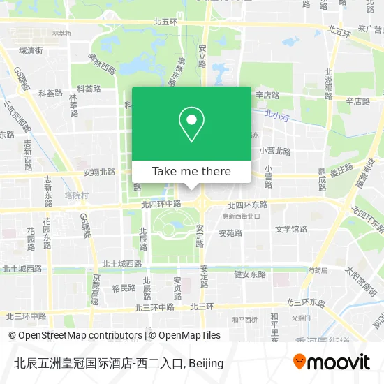 北辰五洲皇冠国际酒店-西二入口 map