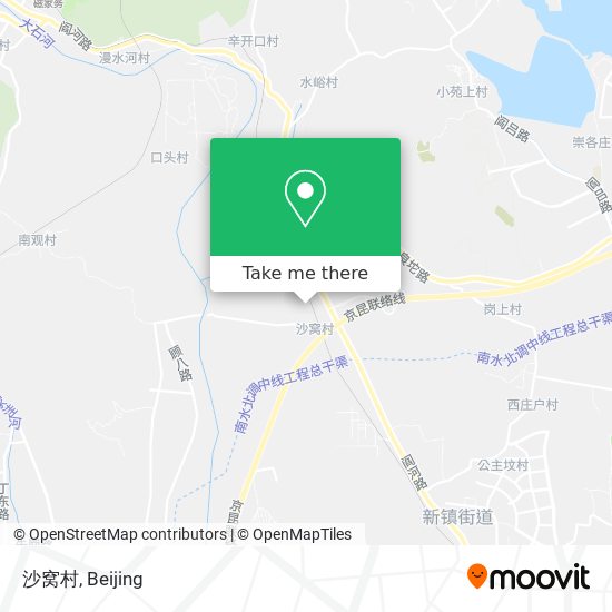 沙窝村 map