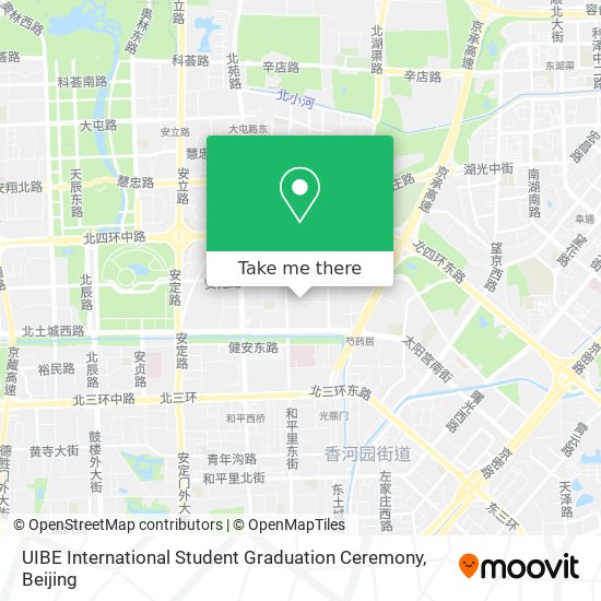 UIBE International Student Graduation Ceremony map