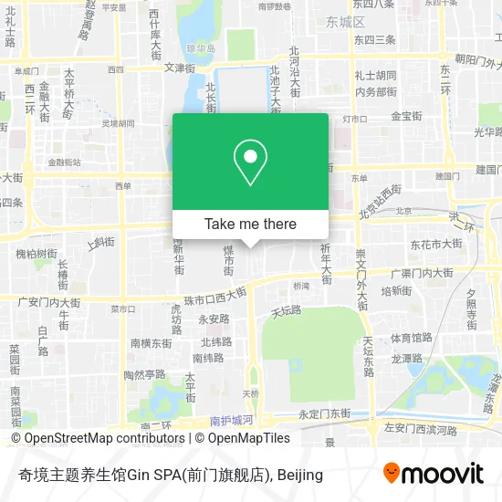 奇境主题养生馆Gin SPA(前门旗舰店) map