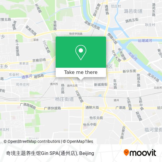 奇境主题养生馆Gin SPA(通州店) map