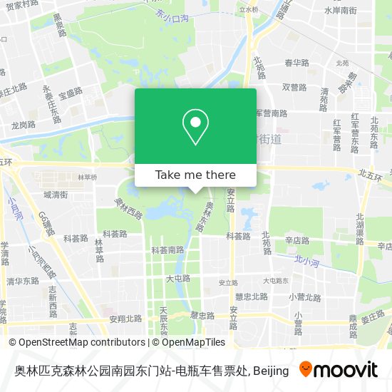 奥林匹克森林公园南园东门站-电瓶车售票处 map
