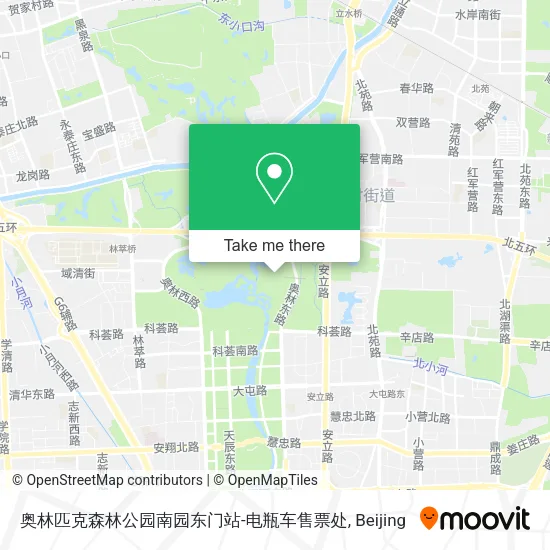 奥林匹克森林公园南园东门站-电瓶车售票处 map