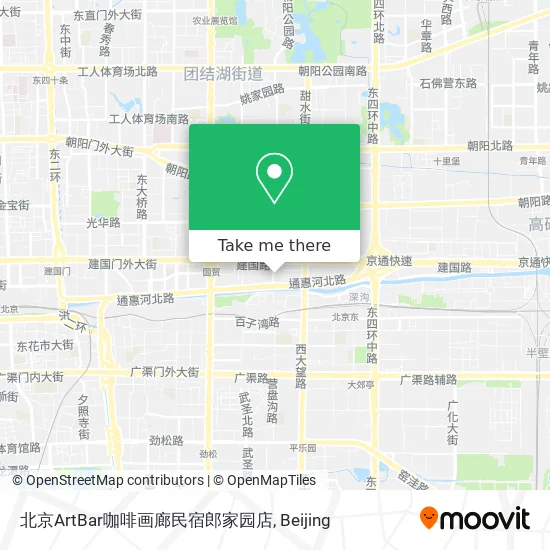 北京ArtBar咖啡画廊民宿郎家园店 map