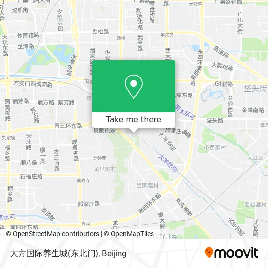 大方国际养生城(东北门) map