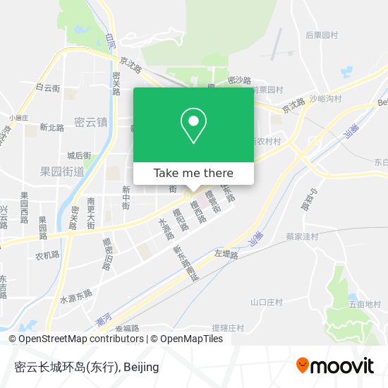密云长城环岛(东行) map