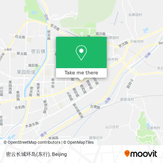密云长城环岛(东行) map