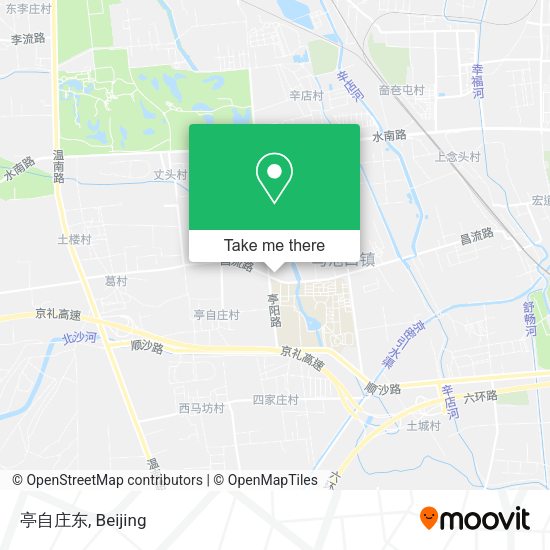亭自庄东 map