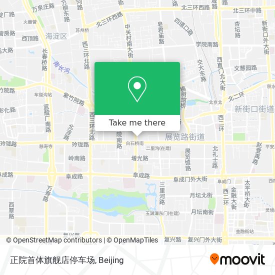 正院首体旗舰店停车场 map