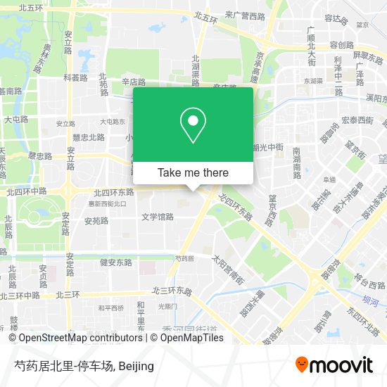 芍药居北里-停车场 map