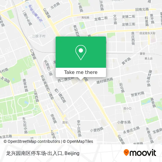 龙兴园南区停车场-出入口 map