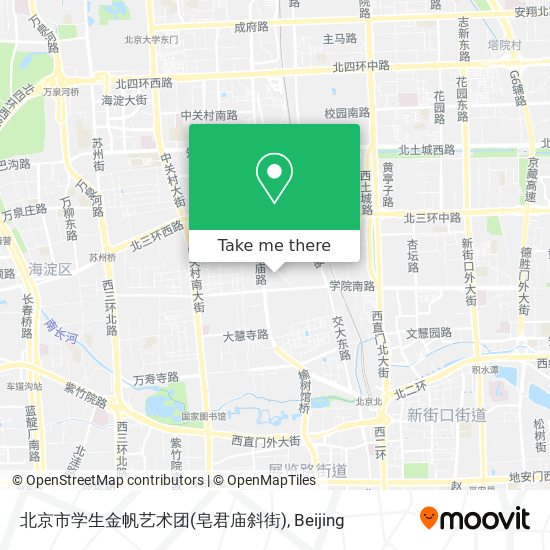 北京市学生金帆艺术团(皂君庙斜街) map