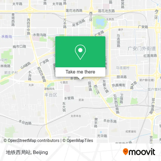 地铁西局站 map