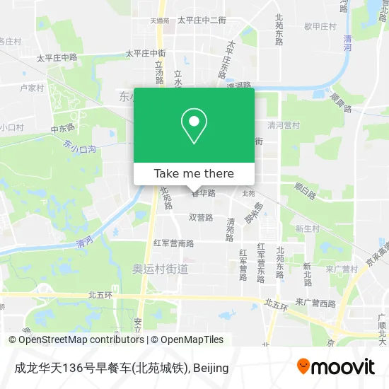 成龙华天136号早餐车(北苑城铁) map