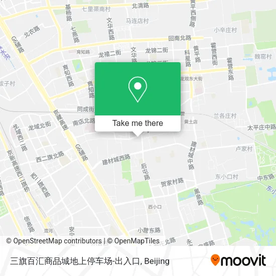 三旗百汇商品城地上停车场-出入口 map