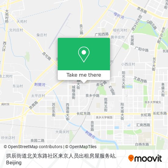 拱辰街道北关东路社区来京人员出租房屋服务站 map