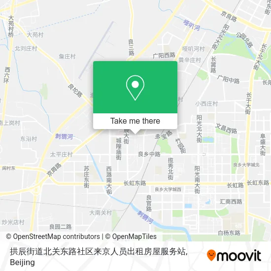 拱辰街道北关东路社区来京人员出租房屋服务站 map