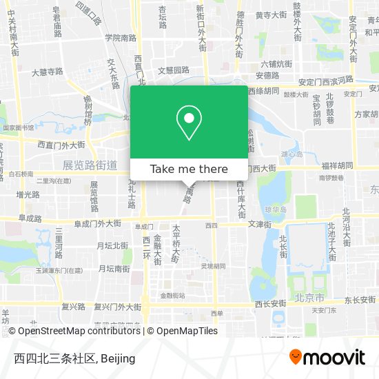 西四北三条社区 map