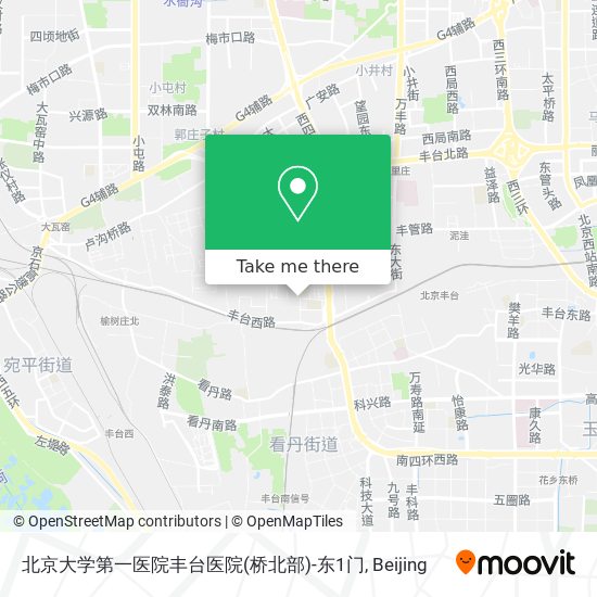 北京大学第一医院丰台医院(桥北部)-东1门 map