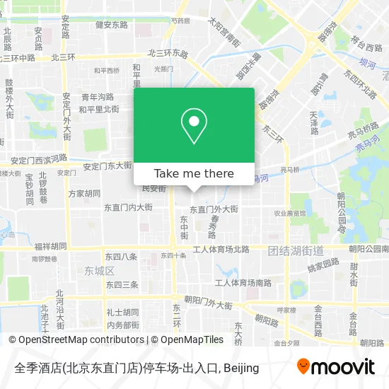 全季酒店(北京东直门店)停车场-出入口 map