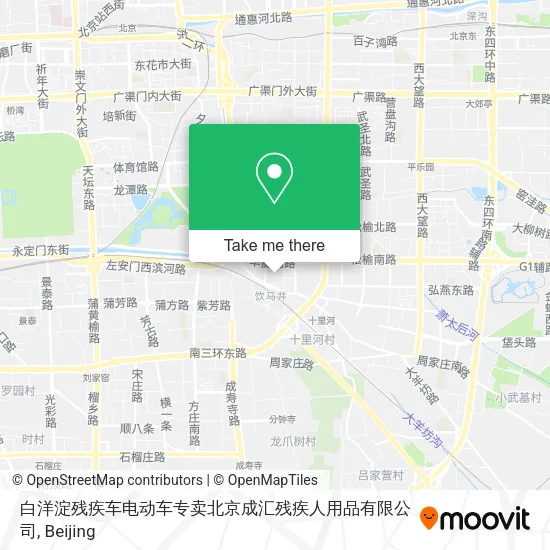 白洋淀残疾车电动车专卖北京成汇残疾人用品有限公司 map