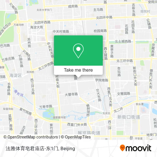 法雅体育皂君庙店-东1门 map