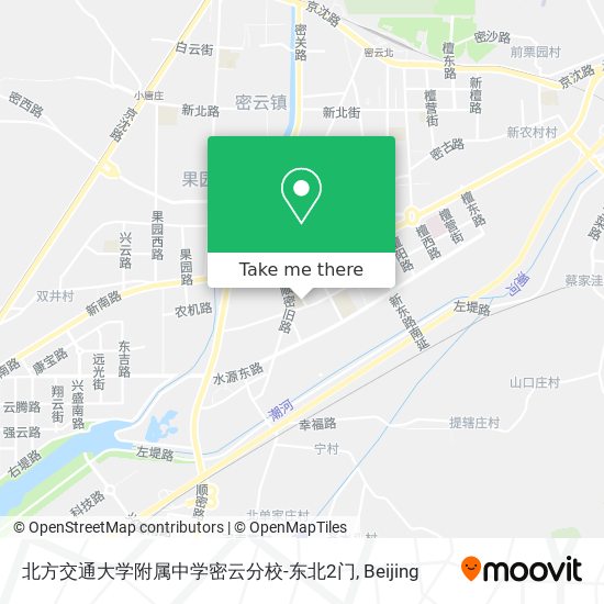 北方交通大学附属中学密云分校-东北2门 map