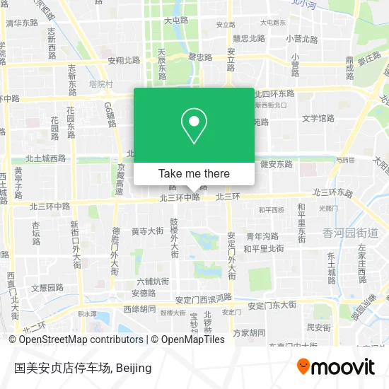 国美安贞店停车场 map