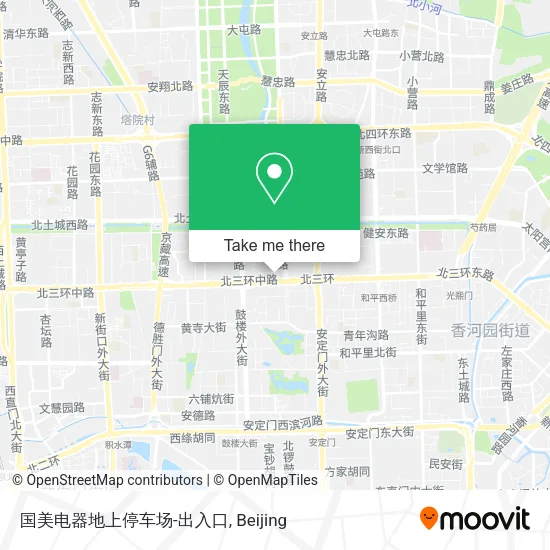 国美电器地上停车场-出入口 map