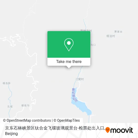 京东石林峡景区钛合金飞碟玻璃观景台-检票处出入口 map