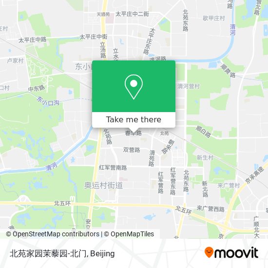 北苑家园茉藜园-北门 map