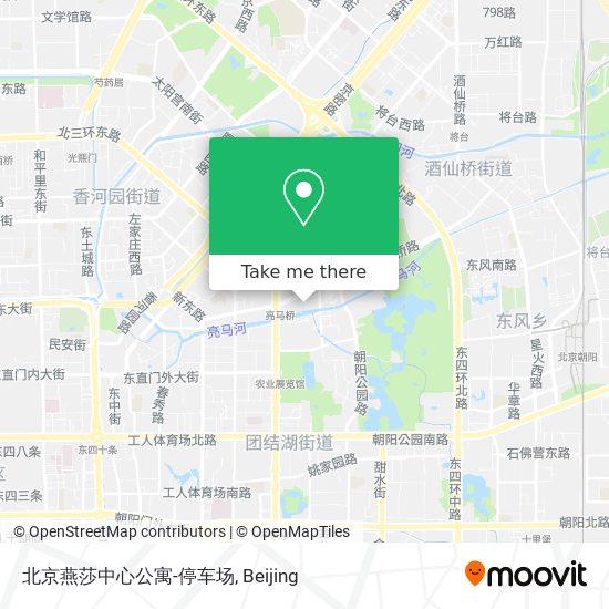 北京燕莎中心公寓-停车场 map