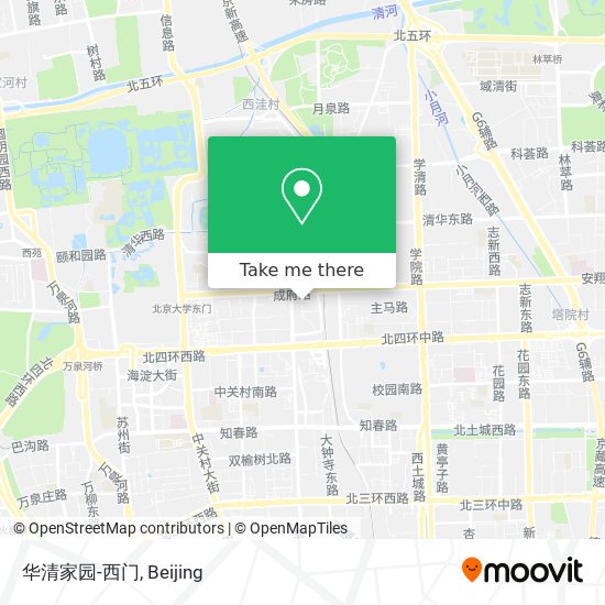 华清家园-西门 map