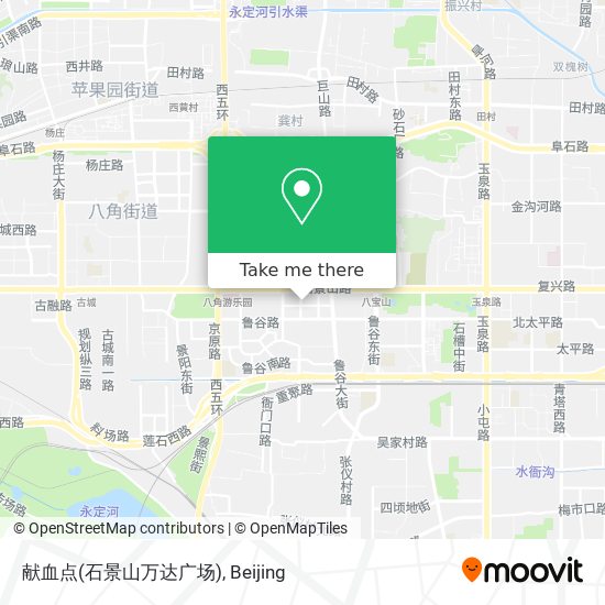 献血点(石景山万达广场) map