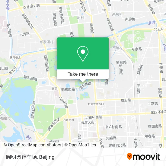 圆明园停车场 map