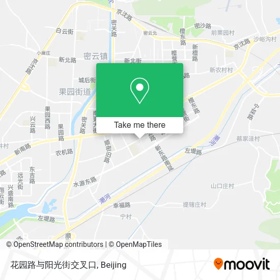 花园路与阳光街交叉口 map