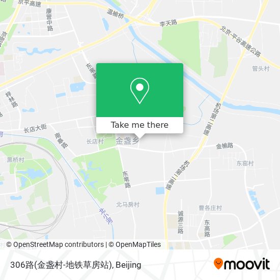 306路(金盏村-地铁草房站) map