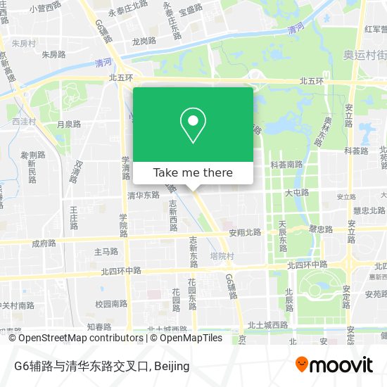 G6辅路与清华东路交叉口 map