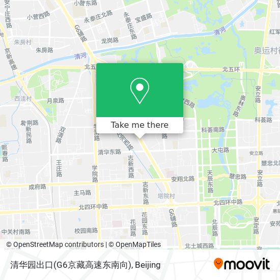 清华园出口(G6京藏高速东南向) map