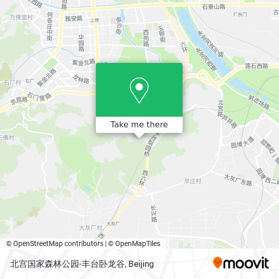 北宫国家森林公园-丰台卧龙谷 map