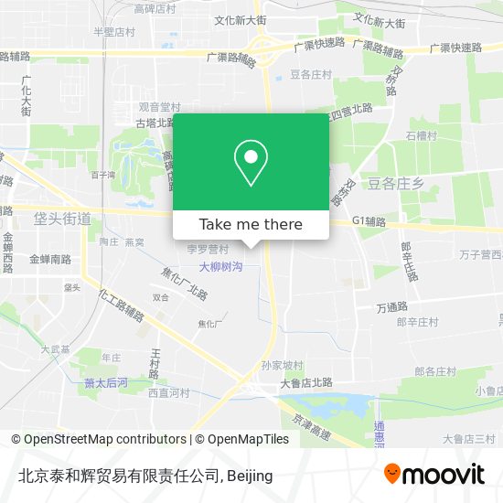 北京泰和辉贸易有限责任公司 map