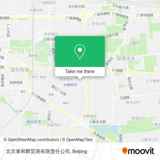 北京泰和辉贸易有限责任公司 map