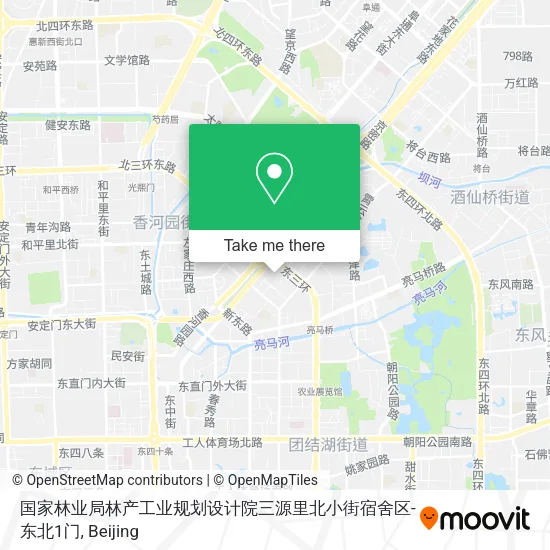 国家林业局林产工业规划设计院三源里北小街宿舍区-东北1门 map